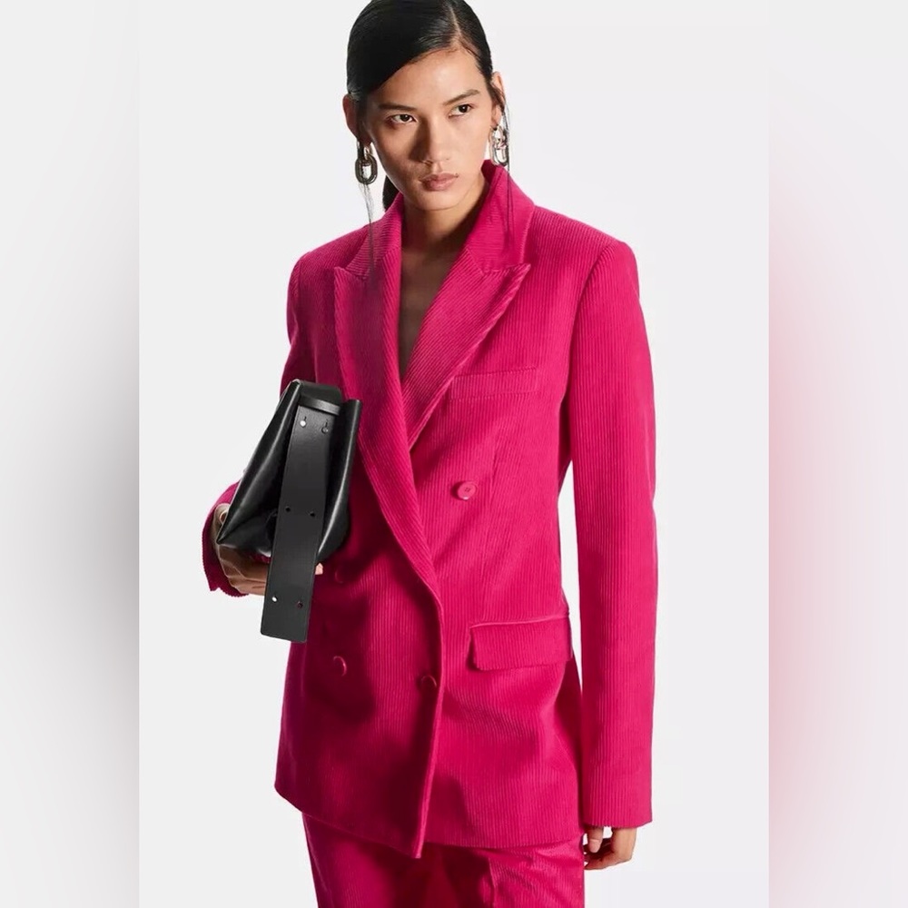 NWT COS Slim-Fit Double-Breasted Corduroy Blazer